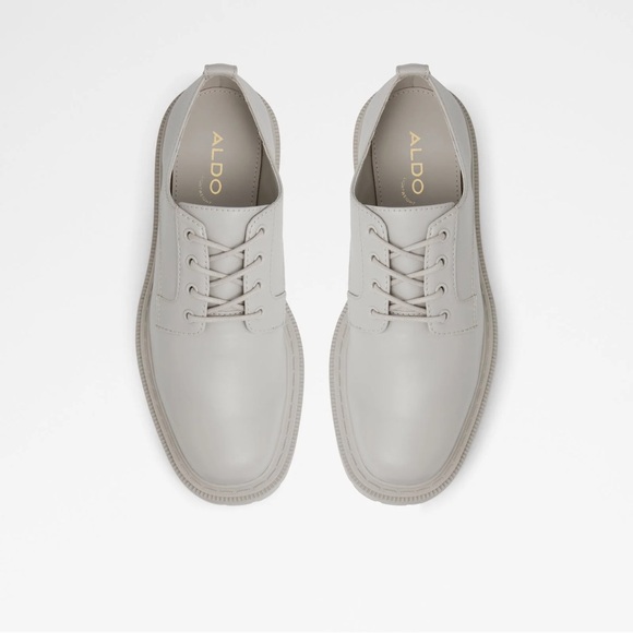 Aldo Bigmove Lace Up Light Gray Shoes Size 9 - Picture 12 of 14